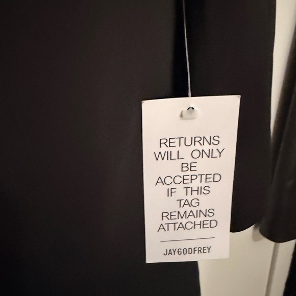 NWT Jay Godfrey Black Tuxedo Blazer Dress Size 4 - Picture 5 of 5